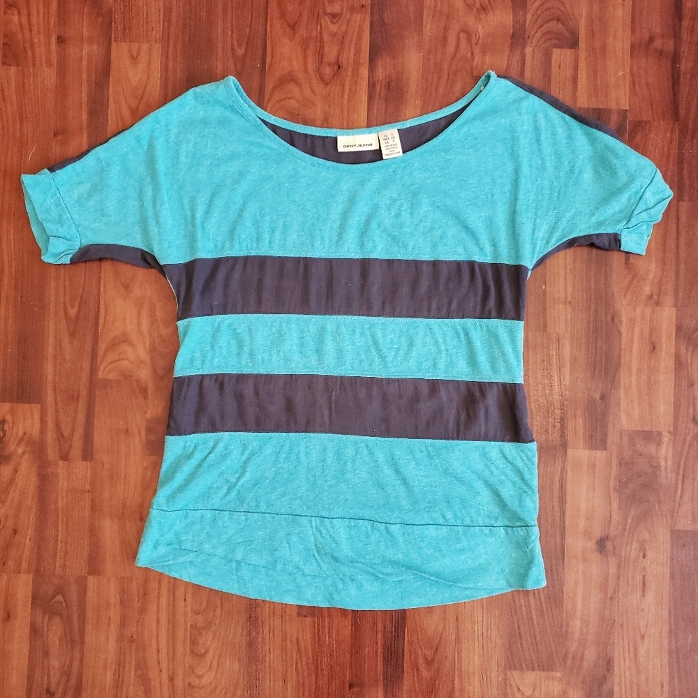 3/$25 DKNY Jeans dolman sleeve striped blouse